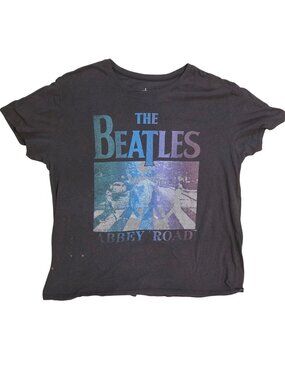 The Beatles Abbey Road Graphic T Shirt XL Charcoal Heather Gray Cotton Blend